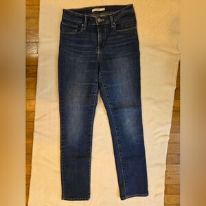 LEWIS dark wash mid-rise skinny JEANS size 4
